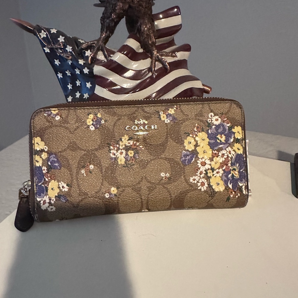 Coach Brown Floral Women's Wallet